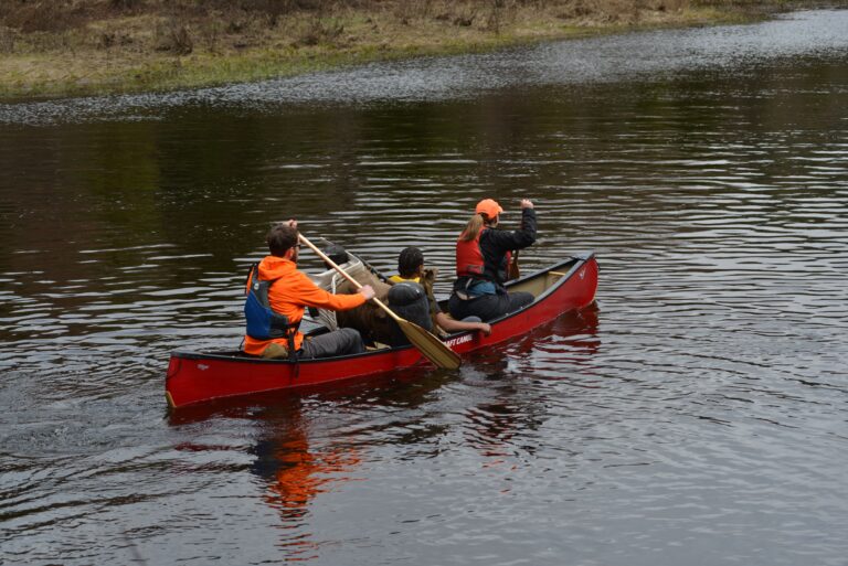 Canoeing and portaging are part of the OLE portion of the program three seasons a year