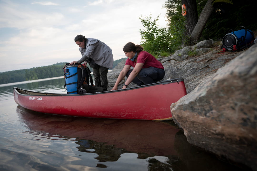 Canoeing and portaging are part of the OLE portion of the program three seasons a year.